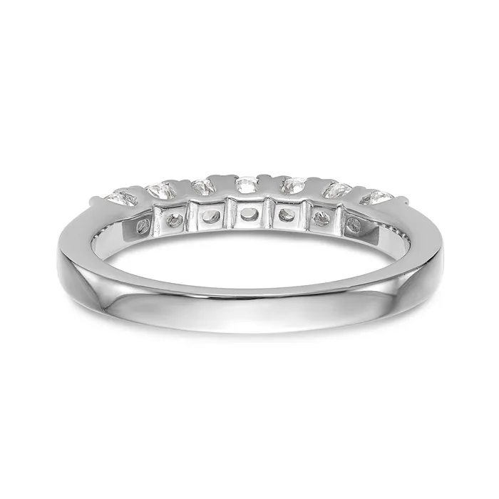 Goldia 105ct CZ Solid Real 14k White Gold Wedding Wedding Band Ring Rings