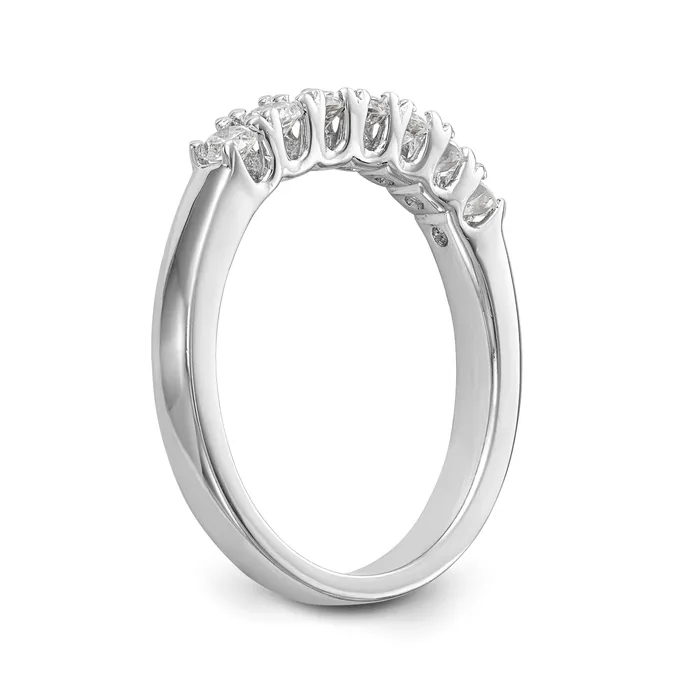 Goldia 105ct CZ Solid Real 14k White Gold Wedding Wedding Band Ring Rings