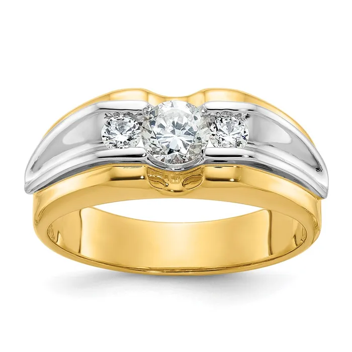 Goldia 14k Twotone Gold Mens Diamond Ring Mounting Rings