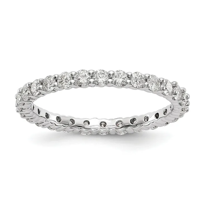 Goldia 14k White Gold 1 Ct Lab Grown Diamond VSSI G Shared Prong Eternity Band Ring Rings Goldia 14k White Gold 1 Ct Lab Grown Diamond VSSI G Shared Prong Eternity Band Ring Rings