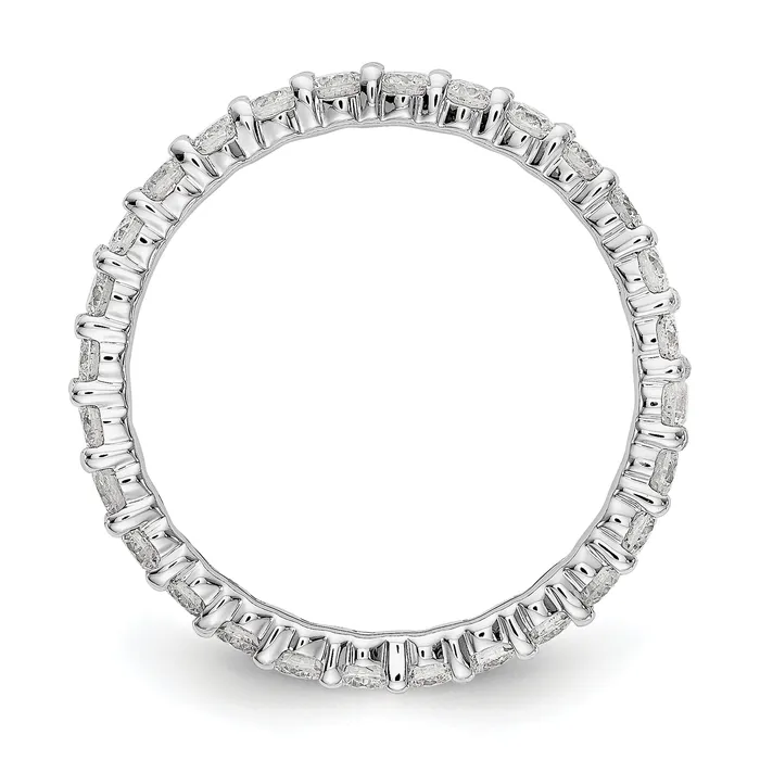 Goldia 14k White Gold 1 Ct Lab Grown Diamond VSSI G Shared Prong Eternity Band Ring Rings