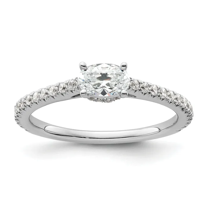 Goldia 14k White Gold 34 Ct Lab Grown Diamond VSSI G EastWest Oval Engagement Ring Rings Goldia 14k White Gold 34 Ct Lab Grown Diamond VSSI G EastWest Oval Engagement Ring Rings