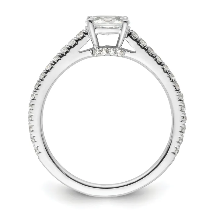 Goldia 14k White Gold 34 Ct Lab Grown Diamond VSSI G EastWest Oval Engagement Ring Rings