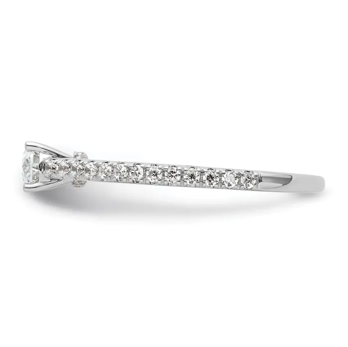 Goldia 14k White Gold 34 Ct Lab Grown Diamond VSSI G EastWest Oval Engagement Ring Rings
