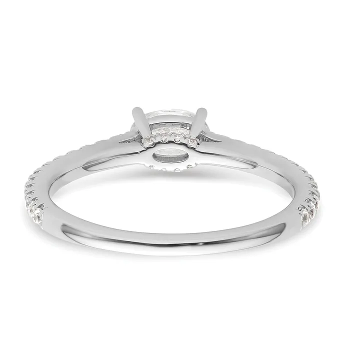 Goldia 14k White Gold 34 Ct Lab Grown Diamond VSSI G EastWest Oval Engagement Ring Rings