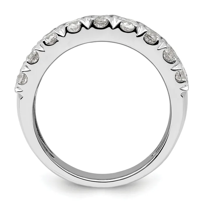 Goldia 14k White Gold 3 Ct Lab Grown Diamond VSSI G Triple Row Fashion Band Ring Rings