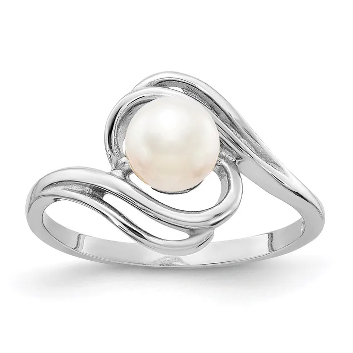 Goldia 14k White Gold 55mm FW Cultured Pearl ring Rings