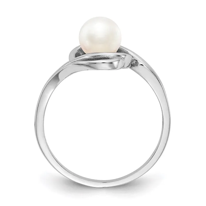 Goldia 14k White Gold 55mm FW Cultured Pearl ring Rings