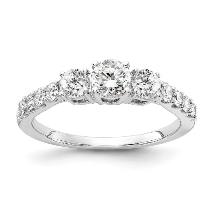 Goldia 14k White Gold 58 Ct Lab Grown Diamond VSSI G 13 Ct Center Round Three Stone Engagement Ring Rings Goldia 14k White Gold 58 Ct Lab Grown Diamond VSSI G 13 Ct Center Round Three Stone Engagement Ring Rings