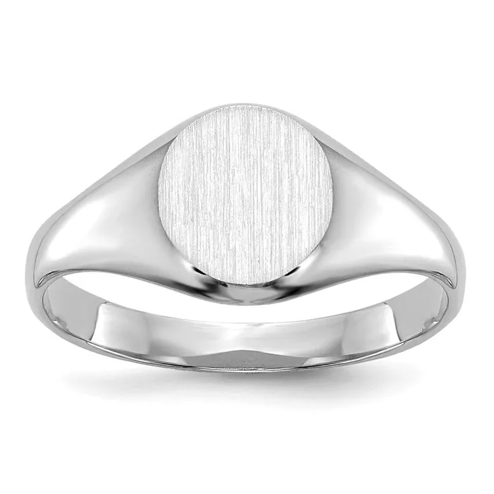 Goldia 14k White Gold Childs Signet Ring Rings