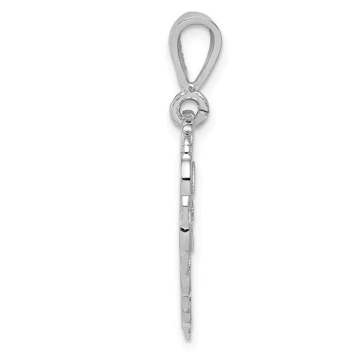 Goldia 14k White Gold Reversible 50th ANNIVERSARY Charm Charm Necklaces