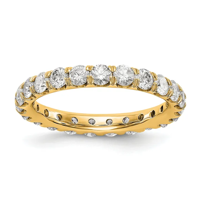 Goldia 14k Yellow Gold 2 Ct Lab Grown Diamond VSSI G Shared Prong Eternity Band Ring Rings Goldia 14k Yellow Gold 2 Ct Lab Grown Diamond VSSI G Shared Prong Eternity Band Ring Rings