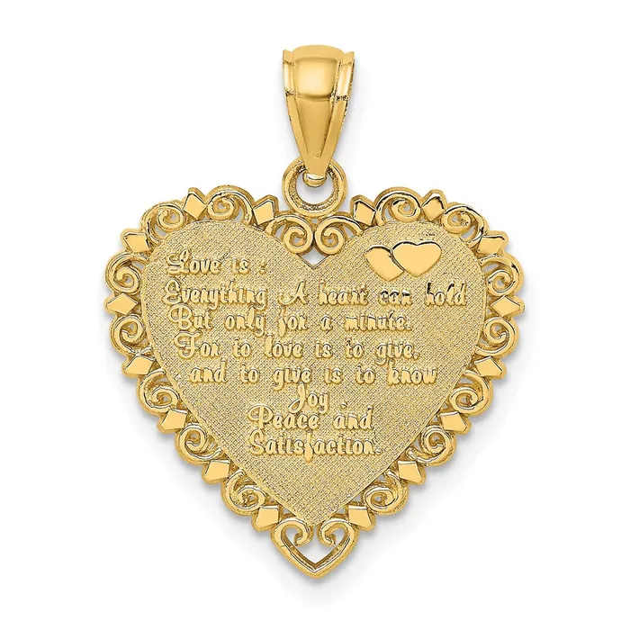 Goldia 14k Yellow Gold LOVE ISHEART Charm Charm Necklaces