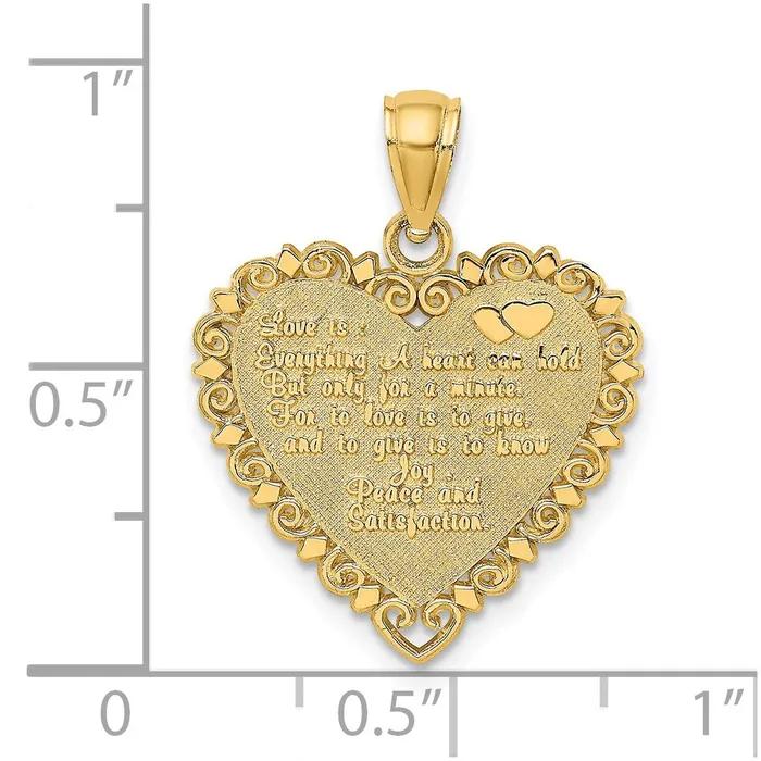 Goldia 14k Yellow Gold LOVE ISHEART Charm Charm Necklaces