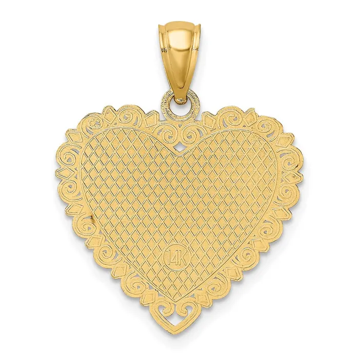 Goldia 14k Yellow Gold LOVE ISHEART Charm Charm Necklaces
