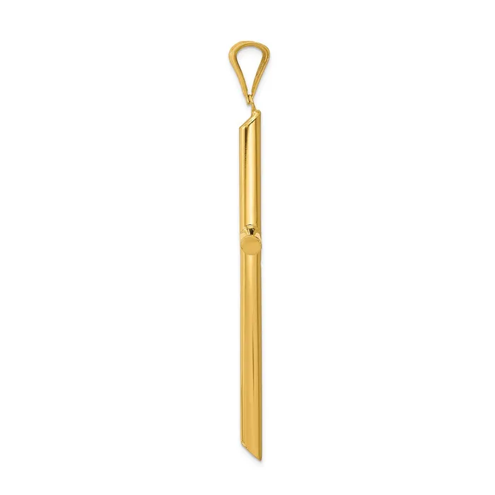 Goldia 14k Yellow Gold Polished Tube Cross Pendant Necklaces