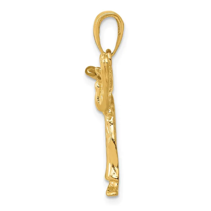 Goldia Charm Necklaces 14k Yellow Gold Girl Karate Charm