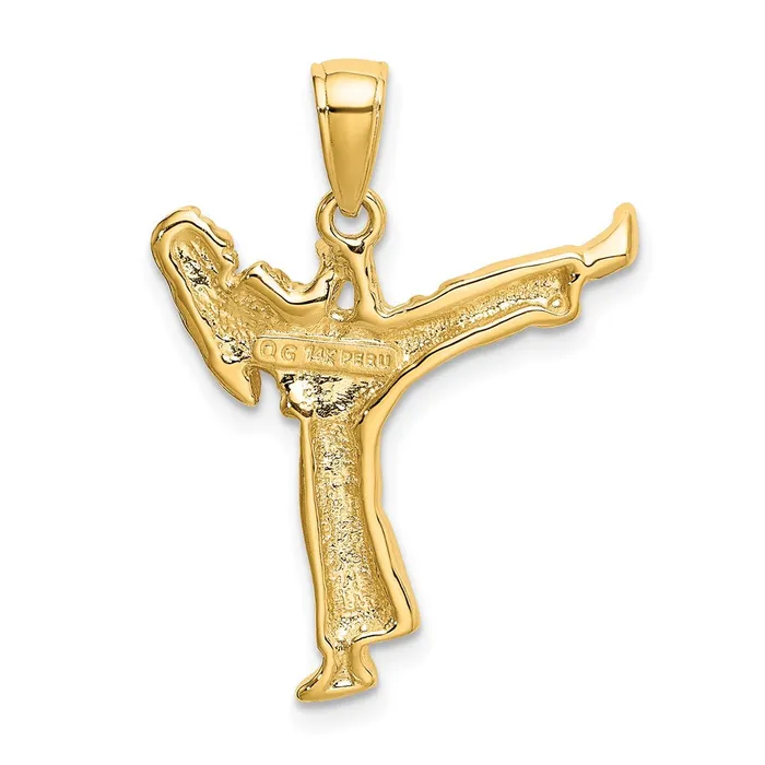 Goldia Charm Necklaces 14k Yellow Gold Girl Karate Charm