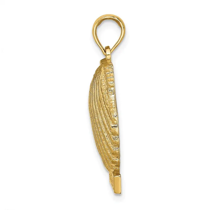 Goldia Charm Necklaces 14k Yellow Gold OCEAN CITY Scallop Shell Charm