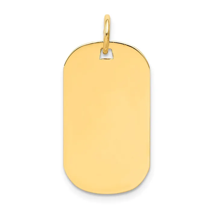 Goldia Charm Necklaces 14k Yellow Gold Plain 027 Gauge Engraveable Dog Tag Disc Charm Goldia Charm Necklaces 14k Yellow Gold Plain 027 Gauge Engraveable Dog Tag Disc Charm