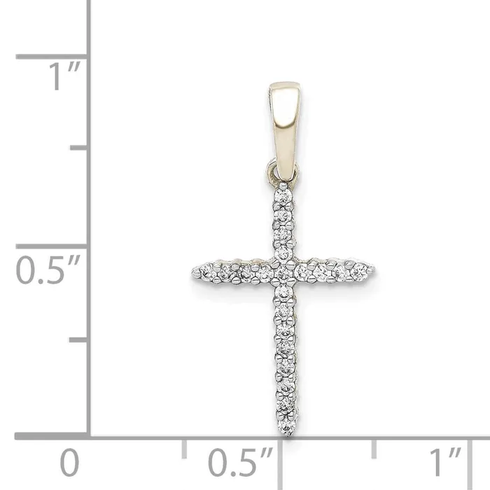 Goldiacom Necklaces 10K White Gold 16ct Simulated Diamond Cross Pendant Goldiacom Necklaces 10K White Gold 16ct Simulated Diamond Cross Pendant