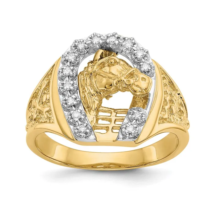 Goldiacom Rings 14k TwoTone Gold A Real Diamond mens ring