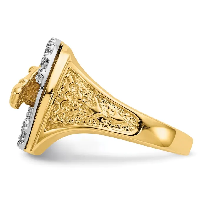 Goldiacom Rings 14k TwoTone Gold A Real Diamond mens ring