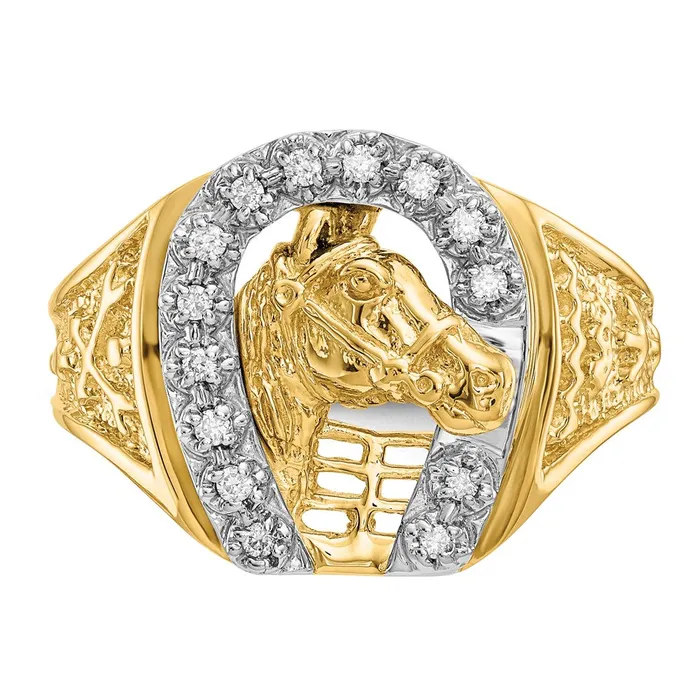 Goldiacom Rings 14k TwoTone Gold A Real Diamond mens ring