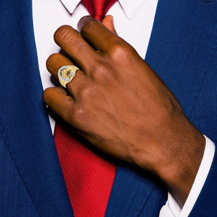 Goldiacom Rings 14k TwoTone Gold A Real Diamond mens ring