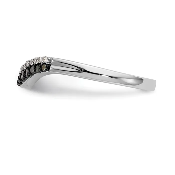 Goldiacom Rings 14k White Gold Blue White Real Diamond Band