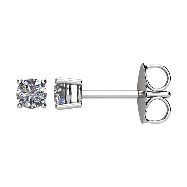 Goldia Earrings 14 CTW Diamond Friction Post Earrings in 14kt White Gold Goldia Earrings 14 CTW Diamond Friction Post Earrings in 14kt White Gold