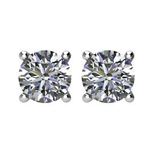 Goldia Earrings 14 CTW Diamond Friction Post Earrings in 14kt White Gold