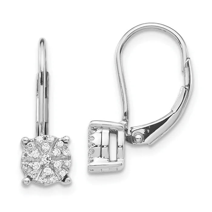 Goldia Earrings 14k White Gold 16 Ct Lab Grown Diamond VSSI G Cluster Drop Leverback Earrings Goldia Earrings 14k White Gold 16 Ct Lab Grown Diamond VSSI G Cluster Drop Leverback Earrings