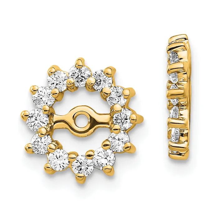 Goldia Earrings 14k Yellow Gold Lab Grown Diamond VSSI FGH Earring Jackets Goldia Earrings 14k Yellow Gold Lab Grown Diamond VSSI FGH Earring Jackets