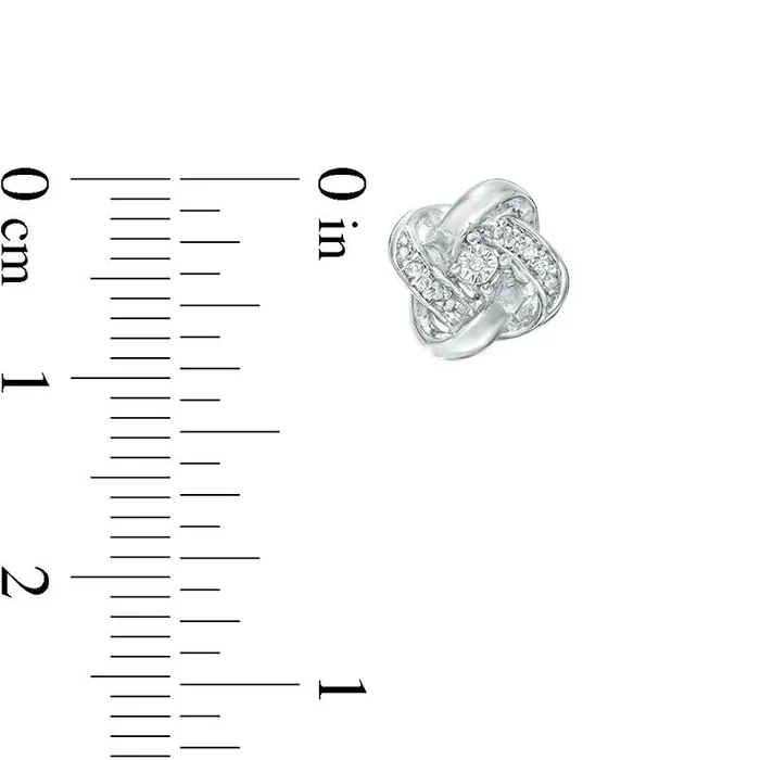 Goldia Earrings Diamond Accent Love Knot Stud Earrings in 10K White Gold Goldia Earrings Diamond Accent Love Knot Stud Earrings in 10K White Gold