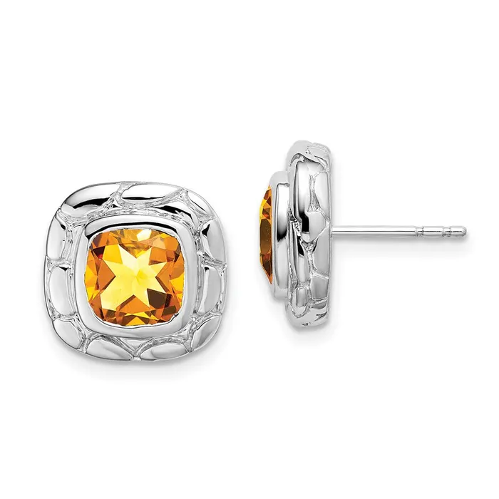 Goldia Earrings Sterling Silver Citrine Earrings
