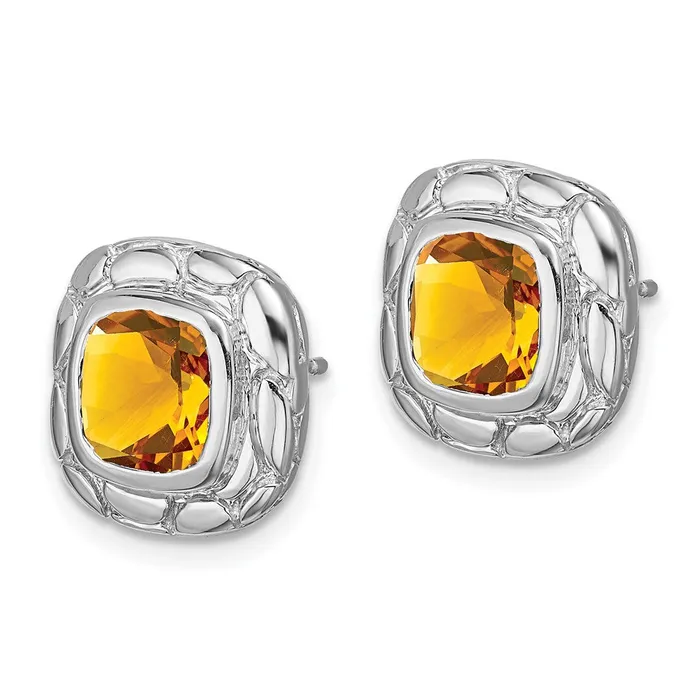Goldia Earrings Sterling Silver Citrine Earrings