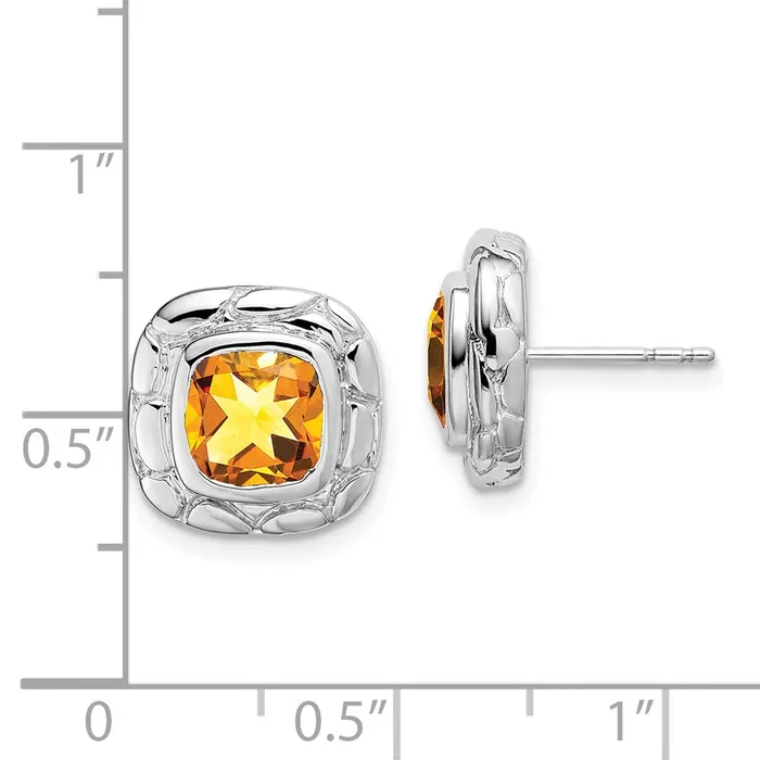 Goldia Earrings Sterling Silver Citrine Earrings