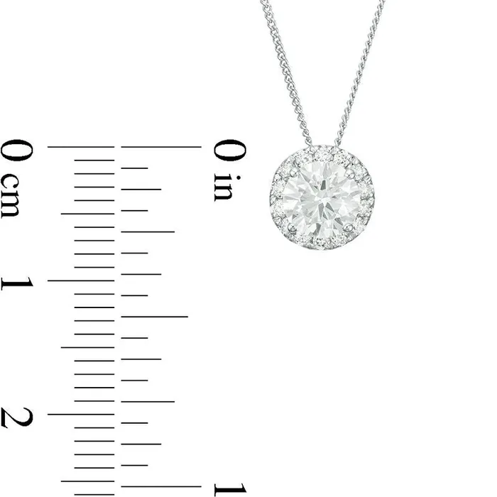 Goldia Necklaces 075 CT TW Certified Natural Diamond Frame Pendant in 14K White Gold ISI2 Goldia Necklaces 075 CT TW Certified Natural Diamond Frame Pendant in 14K White Gold ISI2