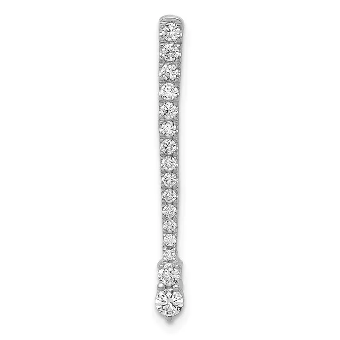 Goldia Necklaces 14k White Gold 13ct Real Diamond Fancy Chain Slide