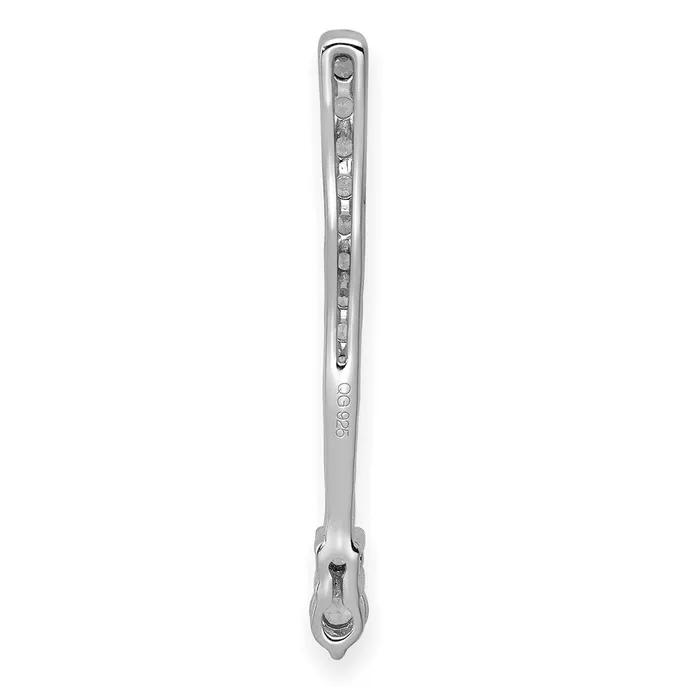 Goldia Necklaces 14k White Gold 13ct Real Diamond Fancy Chain Slide