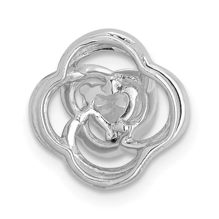 Goldia Necklaces 14k White Gold 14 Ct Lab Grown Diamond VSSI G Flower Chain Slide Pendant