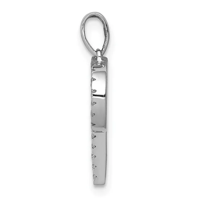 Goldia Necklaces 14K White Gold Real Diamond Letter P Initial Pendant
