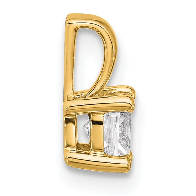 Goldia Necklaces 14k Yellow Gold 12 Ct Lab Grown Diamond VSSI G Cushion Four Prong Pendant