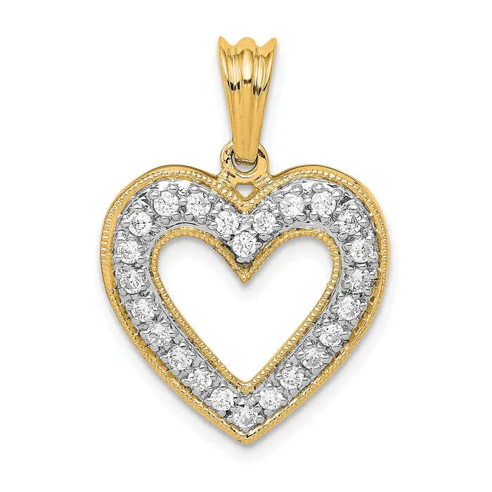 Goldia Necklaces 14k Yellow Gold 13 Ct Lab Grown Diamond VSSI G Heart Pendant Goldia Necklaces 14k Yellow Gold 13 Ct Lab Grown Diamond VSSI G Heart Pendant