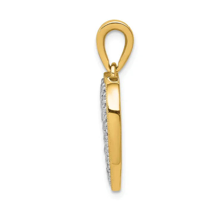 Goldia Necklaces 14k Yellow Gold 13 Ct Lab Grown Diamond VSSI G Heart Pendant
