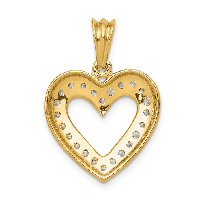 Goldia Necklaces 14k Yellow Gold 13 Ct Lab Grown Diamond VSSI G Heart Pendant