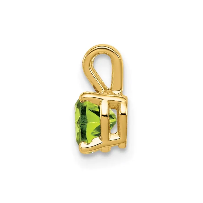 Goldia Necklaces 14K Yellow Gold 5mm Heart Peridot pendant