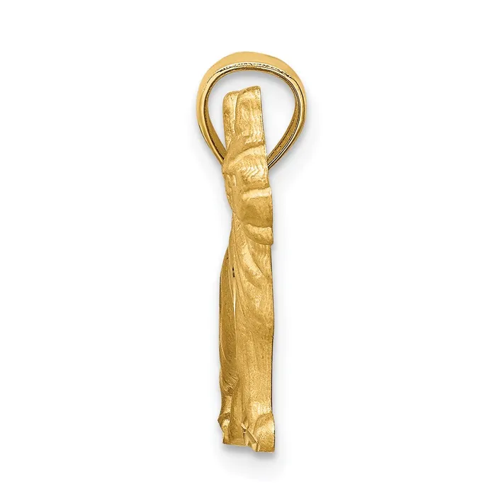 Goldia Necklaces 14k Yellow Gold Diamondcut German Shepherd Pendant