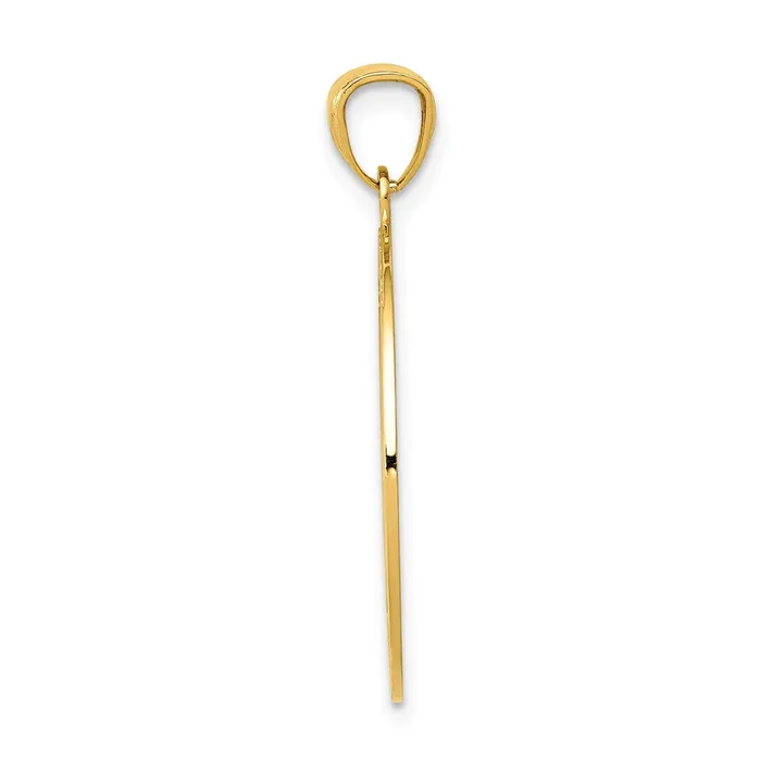 Goldia Necklaces 14k Yellow Gold Satin Polished Lost Without You Compass Pendant
